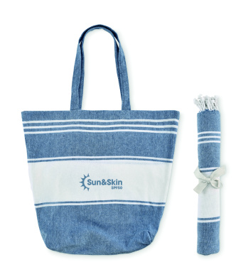Logotrade advertising products photo of: Beach bag with hammam towel