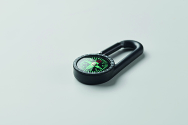 Logo trade advertising product photo of: Outdoor compass with carabiner