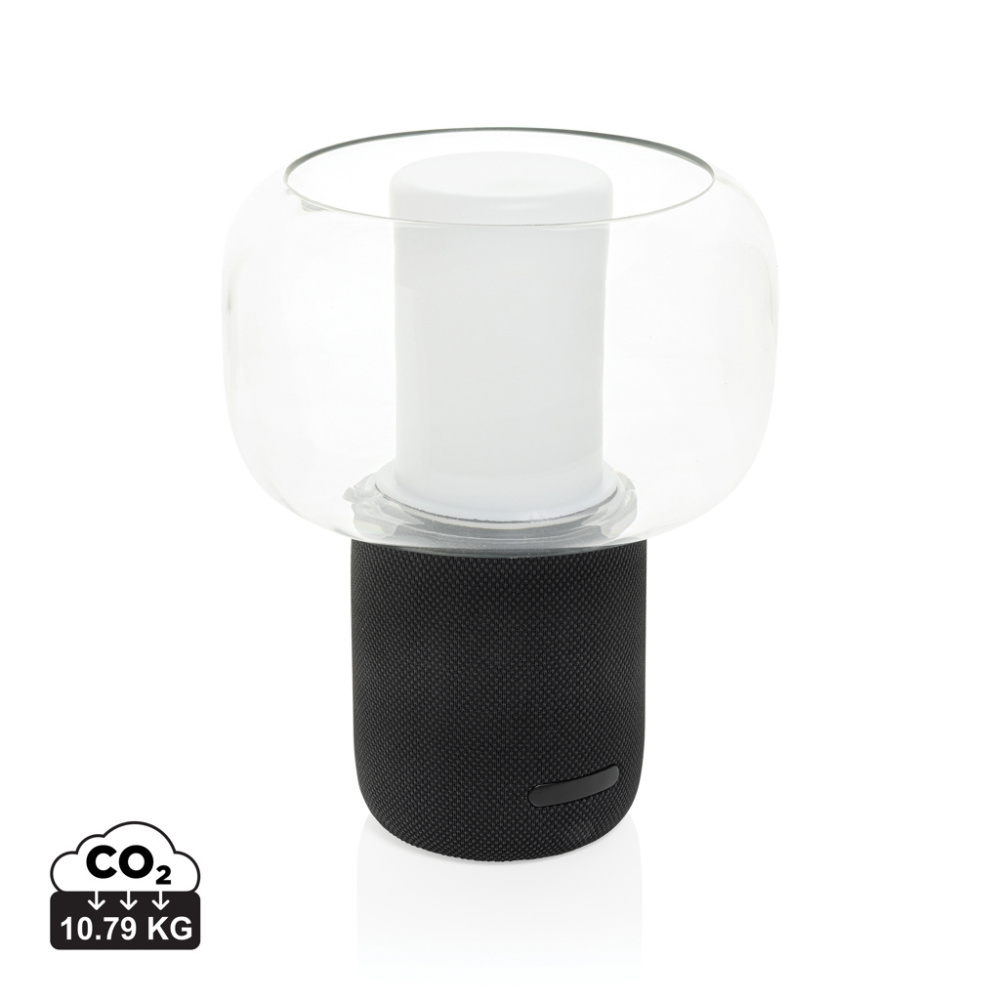 Logo trade advertising product photo of: Lux RCS recycled plastic 10W speaker lamp