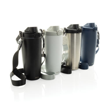 Logo trade business gifts image of: Avira Ayala RCS re-steel duosip lockable crossbody tumbler