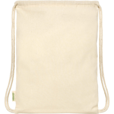 Logo trade promotional product photo of: Odisha 100 g/m² OCS organic drawstring bag 5L