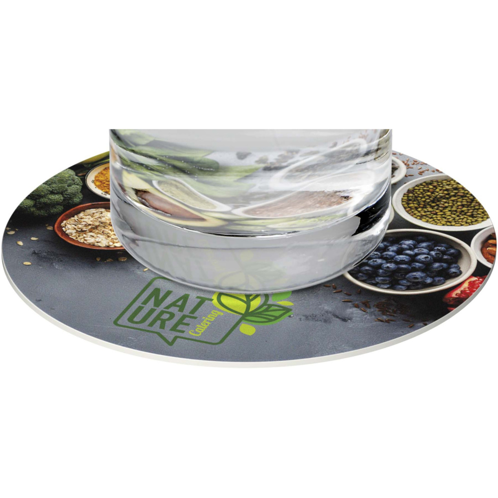 Logo trade corporate gifts image of: Lumin round coaster