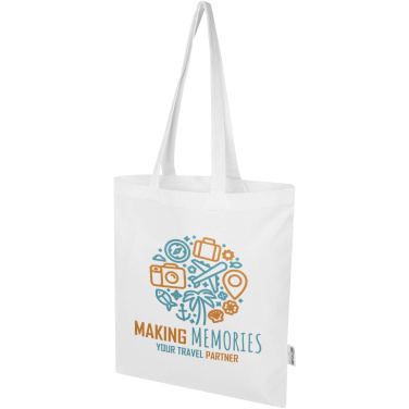 Logo trade promotional merchandise picture of: Peru Blend 180 g/m² GRS recycled cotton tote bag 7L