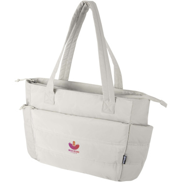 Logo trade advertising products image of: Puffer 15.6" GRS recycled laptop tote bag 18L