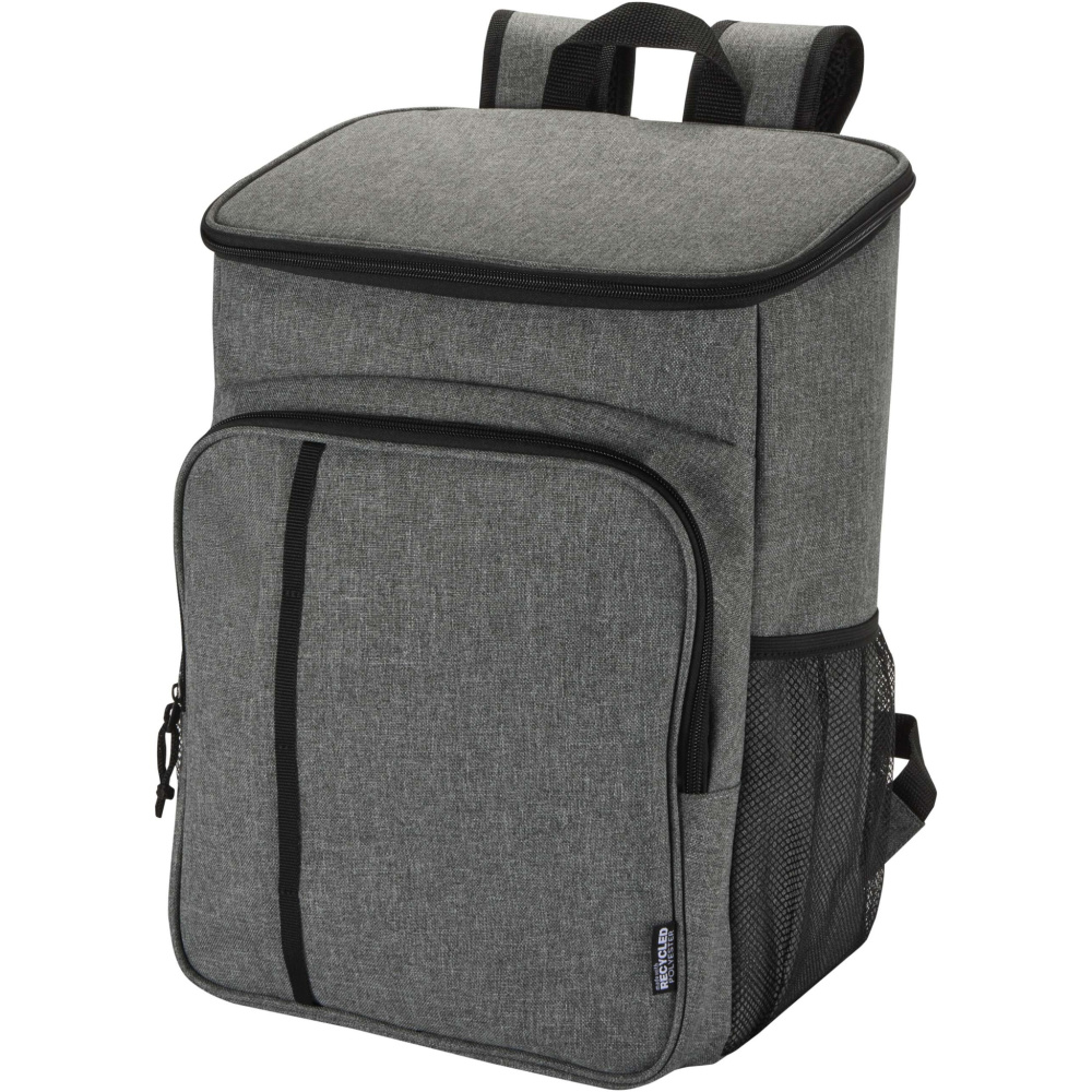 Logo trade business gift photo of: Tundra GRS recycled picnic cooler backpack with cutlery set 20L