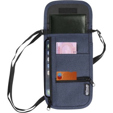Logo trade promotional products image of: Ross GRS recycled smart travel pouch
