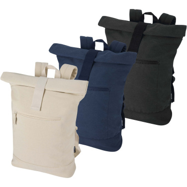 Logo trade promotional giveaways image of: Recanvas 14” GRS recycled rolltop backpack 16L