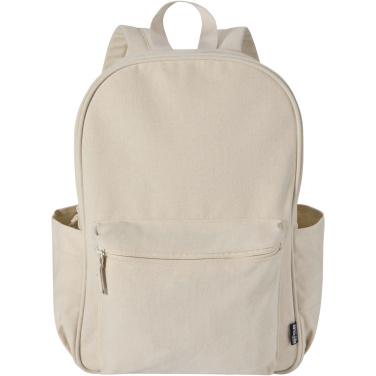 Logo trade promotional giveaways image of: Recanvas 15.6” GRS recycled city backpack 16L