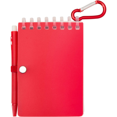Logo trade corporate gifts image of: Lig Mini recycled outdoor soft cover notebook and ballpoint pen set (black ink)
