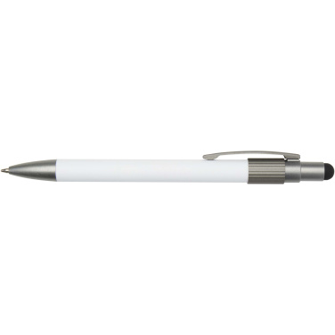 Logo trade corporate gift photo of: Rill RCS recycled ballpoint pen with stylus and fidget spinner (black ink)