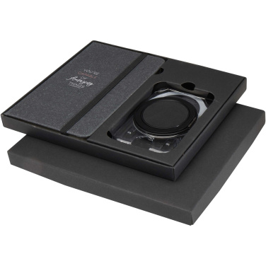 Logo trade promotional giveaways image of: Kern A6 hard cover notebook and MagSafe wallet gift set