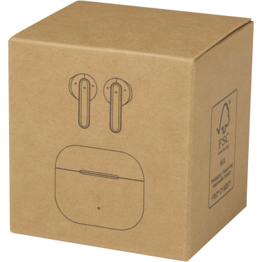 Logo trade promotional giveaway photo of: Altais recycled plastic True Wireless Bluetooth® headset