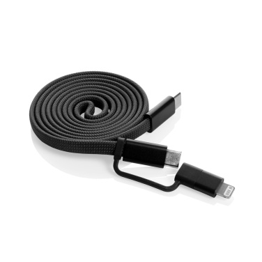 Logotrade promotional merchandise picture of: Arc RCS recycled Ultra-thin 60W 2 in 1 magnetic cable