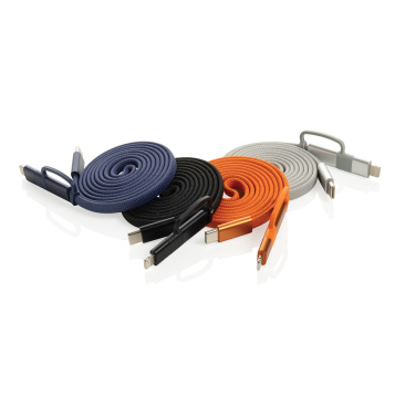 Logotrade promotional merchandise photo of: Arc RCS recycled Ultra-thin 60W 2 in 1 magnetic cable