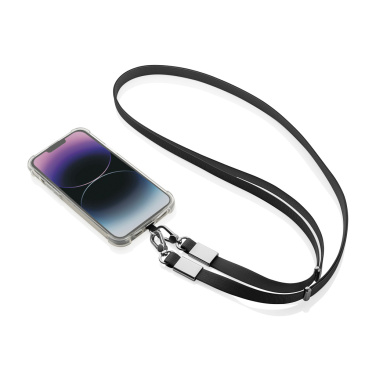 Logotrade promotional product picture of: Nivo RCS recycled PET Crossbody lanyard