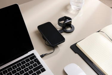 Logotrade promotional item picture of: VINGA Baltimore RCS 2-in-1 Wireless 15W Travel Charger
