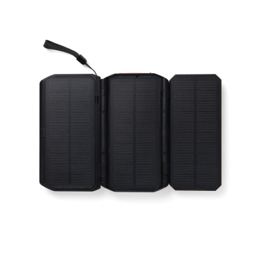 Logo trade promotional giveaway photo of: Nordic Drift Titan 10.000mAh solar powerbank with 3 panels