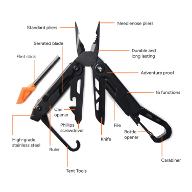 Logo trade promotional item photo of: Nordic Drift Adventure Multi-function Pliers