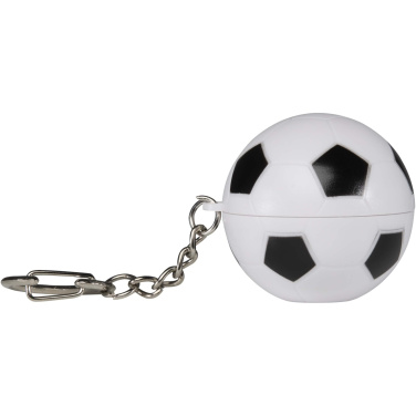 Logo trade promotional products image of: Rami football-shaped vanilla lip balm with SPF 15 and keychain