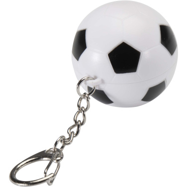 Logo trade promotional gift photo of: Rami football-shaped vanilla lip balm with SPF 15 and keychain