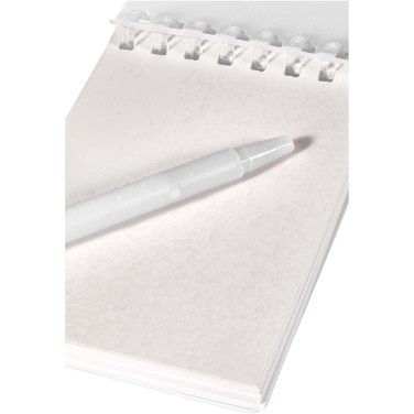 Logotrade advertising product image of: Lig Mini recycled outdoor soft cover notebook and ballpoint pen set (black ink)
