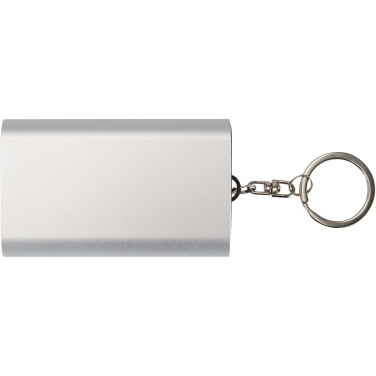 Logotrade promotional giveaway image of: Arcturus 2000 mAh recycled aluminium power bank with keychain