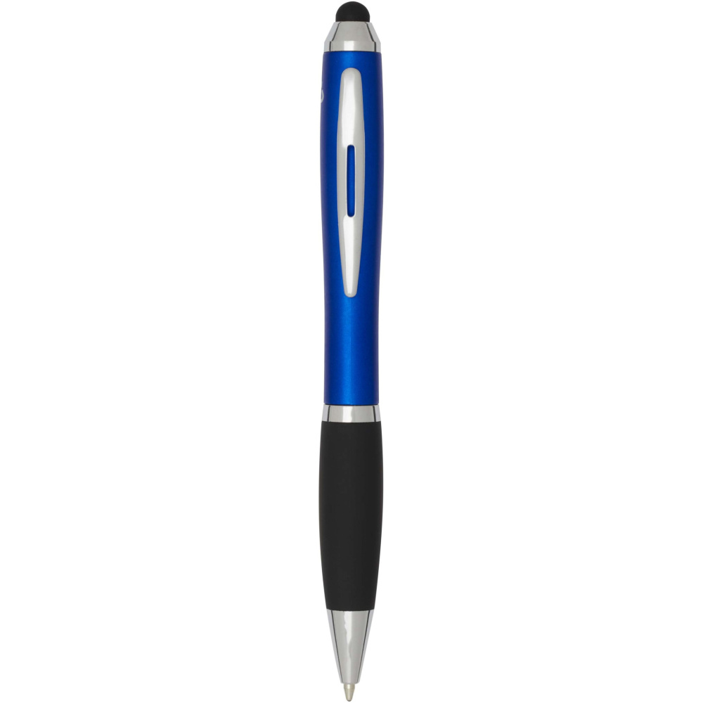 Logo trade promotional merchandise picture of: Nash RCS recycled plastic stylus ballpoint pen (blue ink)
