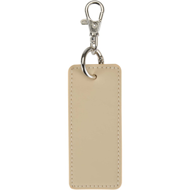 Logo trade corporate gifts picture of: Resi Plus GRS recycled rectangle charm keychain