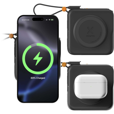 Logo trade business gifts image of: Xtorm TravelPro 30W 10.000 mAh 3-in-1 travel charger