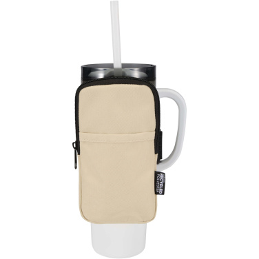 Logo trade promotional item photo of: Byron GRS recycled bottle pouch