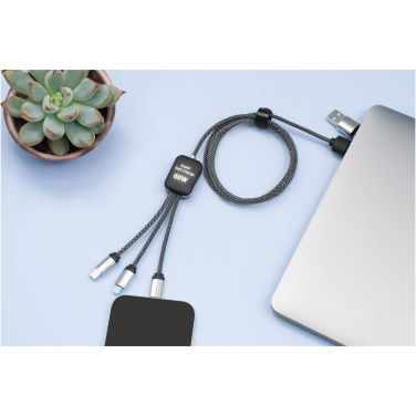 Logotrade promotional gift image of: SCX.design C33 60W Type-C charging cable with dual light-up logo