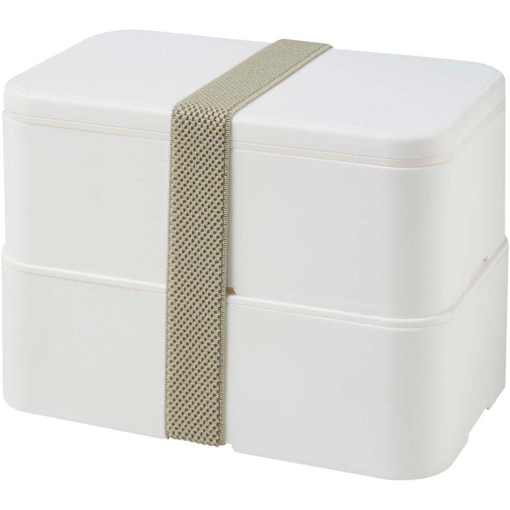 Logotrade corporate gift image of: MIYO POP 700+700 ml double layer lunch box