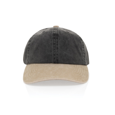 Logotrade promotional products photo of: BEAU AWARE™ Washed 6 panel 270gsm cotton twill two tone cap