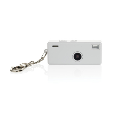 Logo trade business gifts image of: Cliq it RCS recycled Keychain Camera