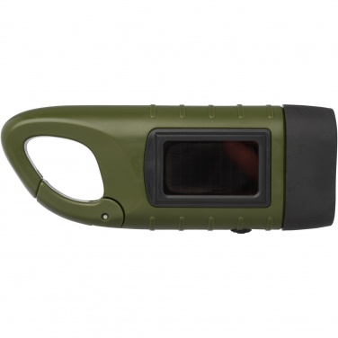 Logotrade ärikingi foto: Helios taaskasutatud plastikust päikesedünamo taskulamp karabiiniga