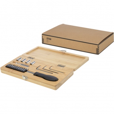 Logotrade firmakingitused pilt: Neetiga 19-osaline bambusest/taaskasutatud plastist tööriistakomplekt