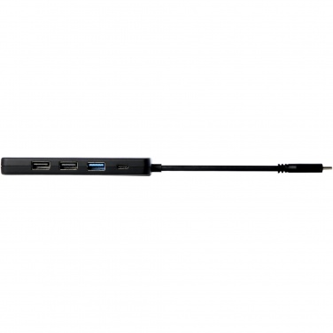 Logotrade reklaamkingituse foto: Loop RCS taaskasutatud plastist multimeediumiadapter USB 2.0-3.0 HDMI-pordiga