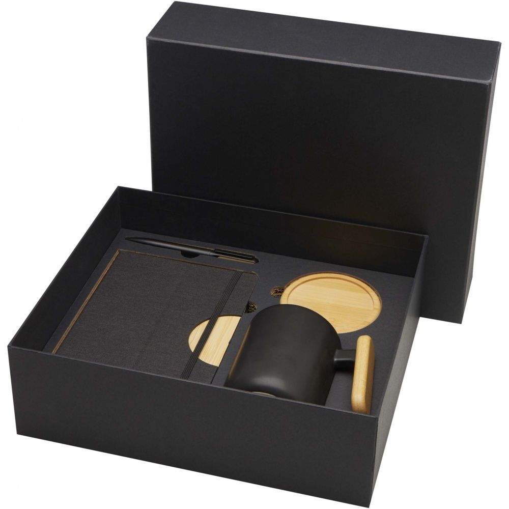 Logo trade ärikingituse pilt: Kinkekomplekt Laura A5 märkmiku, pastaka ja kruusiga