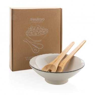 Logotrade ärikingid pilt: Ukiyo salatikauss bambusest salatiserveriga