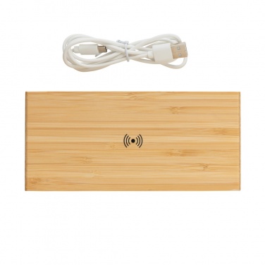 Logotrade reklaamkingitused pilt: Bambusest äratuskell 5W juhtmevaba laadijaga