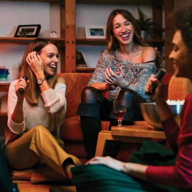 Logo trade ärikingituse pilt: Singvibe RCS taaskasutatud plastikust karaokekomplekt topeltmikrofoniga