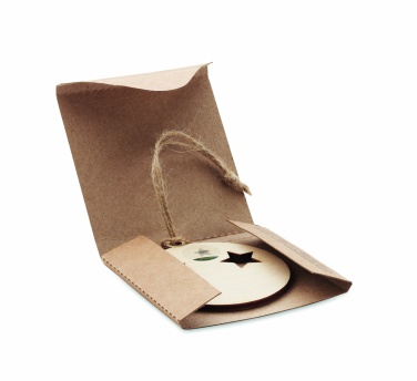 Logo trade firmakingi pilt: Puidust jõulukuulike kuuseseemnetega