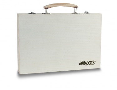 Logo trade ärikingituse pilt: Kunstniku komplekt puidust karbis