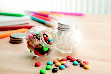 Logo trade firmakingituse pilt: Šokolaad klaasist purgis