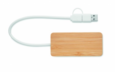 Logotrade ärikingituse foto: Bambusest USB 3 pordiga jaotur