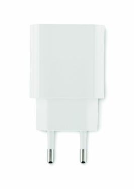 Logo trade reklaamkingitused foto: 20W 2-pordiline USB-laadija EU pistik