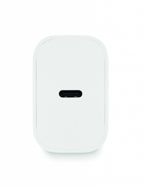 Logotrade reklaamkingituse foto: 20W 2-pordiline USB-laadija EU pistik