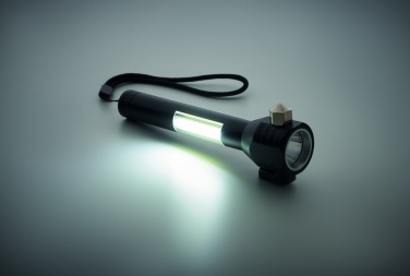 Logo trade firmakingituse pilt: 3-ühes alumiiniumist taskulamp koos avariivasara ja turvavöölõikuriga, kohandatava trükilahendusega