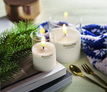 Logo trade reklaamkingid foto: LED vahaküünal klaasihoidjas