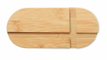 Logotrade firmakingituse foto: Bambusest tahvelarvuti/nutitelefoni alus